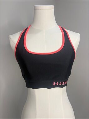 Under Armour Sports Bra Medium Black and Coral